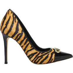 Michael Kors Parker Γόβες Suede με Τακούνι Στιλέτο Μαύρες Μπεζ 40F2PKHP1H-706