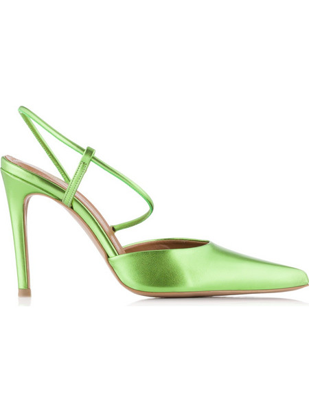 Envie Shoes Γόβες Slingback Δερμάτινες με Τακούνι Στιλέτο Πράσινες E02-17063