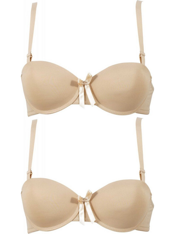 Gsecret Σουτιέν Strapless με Ελαφριά Ενίσχυση με Μπανέλα Μπεζ 2S056-20910