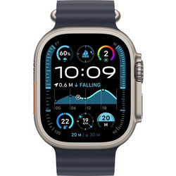 Apple Watch Ultra 2 2024 Cellular 49mm Titanium Ocean Band Navy Blue