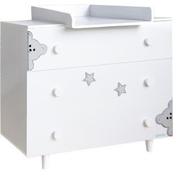 Bebe Stars Life Βρεφική Συρταριέρα - Αλλαξιέρα Λευκή 90x53x85cm