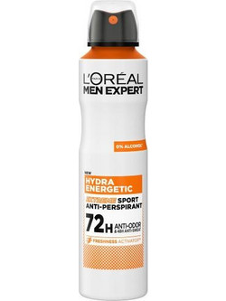 L'Oreal Hydra Energetic Ανδρικό Αποσμητικό Spray 72h 150ml