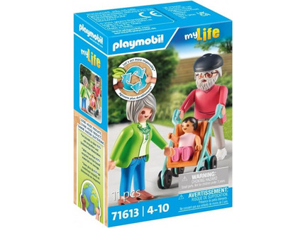 Playmobil My Life Παππούς & Γιαγιά με Μωρό για 4-10 Ετών 71613