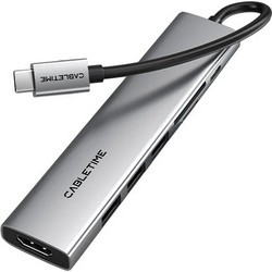 Cabletime CT-HBP2-AG7 USB-C Docking Station με HDMI 4K PD