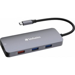Verbatim CMH-9 USB-C Docking Station με HDMI 4K PD Ethernet