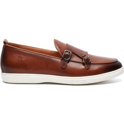 Versace 19V69 Ανδρικά Μοκασίνια Loafers Δερμάτινα Καφέ YOT2802