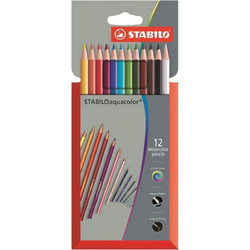 Stabilo Aquacolor Ξυλομπογιές Ακουαρέλας Σετ 12τμχ 1612-3
