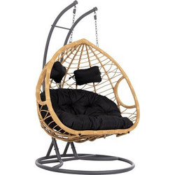 HomeMarkt Κρεμαστή Κούνια Φωλιά Wicker Μπεζ HM5754.02