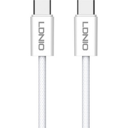 Ldnio LC901C Braided USB-C to USB-C 65W 1m White 6933138601686