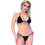 Chilirose Bikini Set Τριγωνάκι String Μαύρο CR-4381