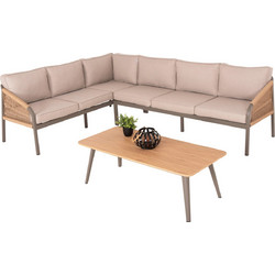 HomeMarkt Maerly Σετ Σαλόνι Κήπου Αλουμίνιο 2τμχ Εκρού HM6140.03
