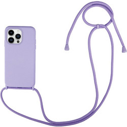 Sonique Silicone CarryHang Back Cover Lilac (iPhone 14 Pro Max)