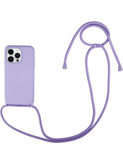 Sonique Silicone CarryHang Back Cover Lilac (iPhone 14 Pro Max)