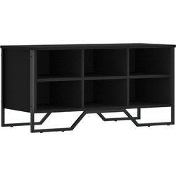 vidaXL Παπουτσοθήκη Μοριοσανίδας Μαύρη M90xΠ38xY45.5cm 848639