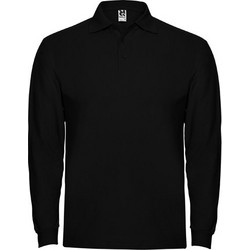 Roly Estrella Ανδρική Μπλούζα Polo Μακρυμάνικη Μαύρη PO6635-02