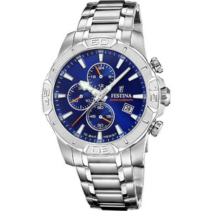 Festina Ανδρικό Ρολόι Χρονογράφος με Ασημί Μεταλλικό Μπρασελέ F20704/2 Festina Ανδρικό Ρολόι Χρονογράφος με Ασημί Μεταλλικό Μπρασελέ F20704/2