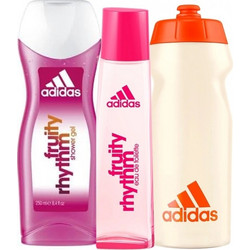 Adidas Fruity Rhythm Eau de Toilette 75ml + Shower Gel 250ml + Water Bottle