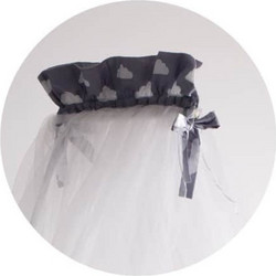 KikkaBoo Angel Clouds Κουνουπιέρα Κούνιας Navy Μπλε 540x200cm