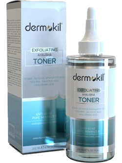Dermokil Aha & Bha Ενυδατική Λοσιόν Τόνωσης Προσώπου 200ml