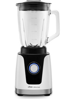 Ufesa Μπλέντερ με Γυάλινη Κανάτα 1.5lt 1500W Λευκό Χρυσό