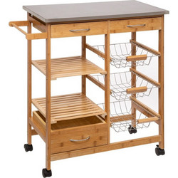 5Five Simply Smart 167776 Τρόλεϊ Ξύλινο 9 Θέσεων 86x73.5x37cm