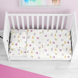 Dimcol Sweet Dreams 553 Βρεφικό Πάπλωμα Κούνιας 160x120cm Λευκό Ροζ