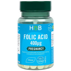 Holland & Barrett Folic Acid 400μg 180 Ταμπλέτες