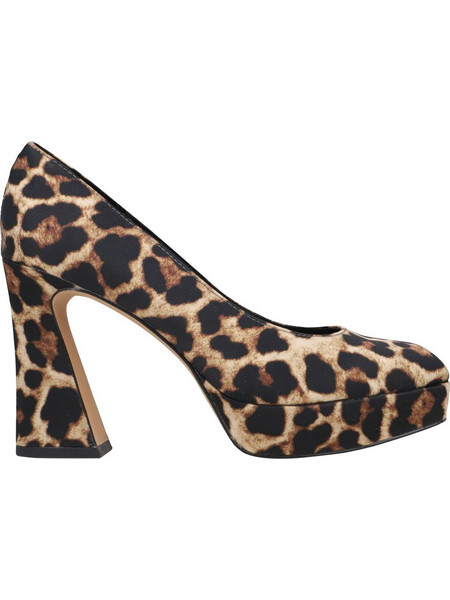 Katy Perry The Square Γόβες Suede με Χοντρό Ψηλό Τακούνι & Φιάπα Καφέ Εκρού KP3275-204