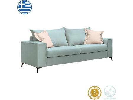 Pakoworld Verona Τριθέσιος Καναπές Πράσινο Mint 225x93x100cm 168-000088
