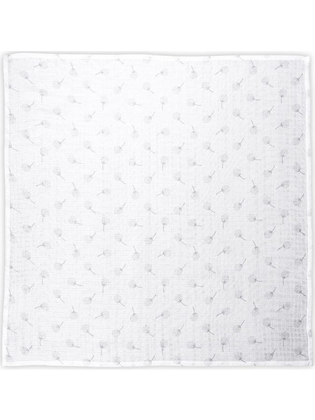 Lorelli Floral Πάνα Αγκαλιάς από Μουσελίνα Γκρι 80x80cm