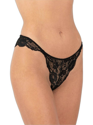 AA underwear Γυναικείο Sexy Brazil με Δαντέλα Μαύρο 585-BL