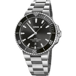 Oris Aquis Date Ανδρικό Ρολόι Αυτόματο με Ασημί Μεταλλικό Μπρασελέ 0173377894154-0782304PEB