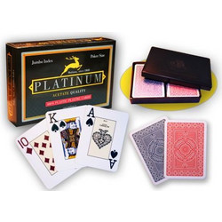 Modiano Platinum Acetate Σετ Τράπουλες Πλαστικές 2τμχ Κόκκινη Μπλε 1018280