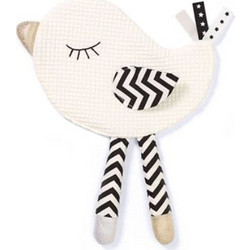 BabyOno Little Birdie Πανάκι Παρηγοριάς Λευκό Μαύρο BN1536
