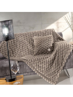 Guy Laroche Ριχτάρι Πολυθρόνας 120x160 Elixir Taupe Με Μαξιλαροθήκη