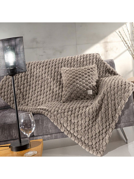Guy Laroche Ριχτάρι Πολυθρόνας 120x160 Elixir Taupe Με Μαξιλαροθήκη