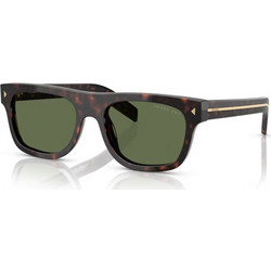 Prada PRB12S 17N20G Ανδρικά Γυαλιά Ηλίου Τετράγωνα Κοκάλινα Ταρταρούγα με Πράσινο Φακό