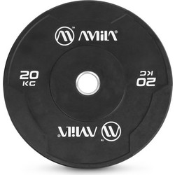 Amila Black W Slim Δίσκος Ολυμπιακού Τύπου Bumper 20kg Φ50mm