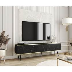 LH-homefurniture Έπιπλο Τηλεόρασης Μάρμαρο Μ175xΠ53xΥ32cm Oro