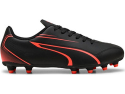 Puma Vitoria FG/AG 107483-09 Ποδοσφαιρικά Παπούτσια με Τάπες Μαύρα Κόκκινα
