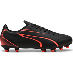 Puma Vitoria FG/AG 107483-09 Ποδοσφαιρικά Παπούτσια με Τάπες Μαύρα Κόκκινα