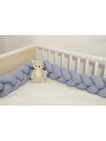 Baby Oliver Des 317 Πάντα Κούνιας Πλεξούδα Γαλάζιο 20x200cm