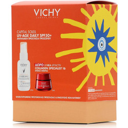 Vichy UV-Age Daily SPF50+ 40ml + Liftactiv Collagen Specialist 16 Day Cream 15ml