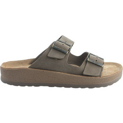 Fantasy Sandals Leonidas Δερμάτινα Ανδρικά Σανδάλια Ανατομικά Χακί S001