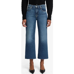 7 For All Mankind Ψηλόμεσο Γυναικείο Τζιν Παντελόνι Κανονική Εφαρμογή Μπλε JSWJA910BA
