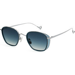 Eyepetizer HONORE P/P-1-26 Ανδρικά Γυαλιά Ηλίου Τετράγωνα Μεταλλικά Ασημί με Μπλε Φακό