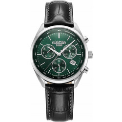 Roamer Pro Chrono Ανδρικό Ρολόι Χρονογράφος με Μαύρο Δερμάτινο Λουράκι 993819417502