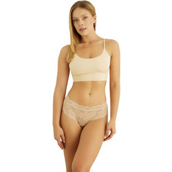 Norddiva Daniela Γυναικείο String με Δαντέλα Μπεζ NRD151284