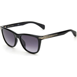 Rag & Bone RNB1051-G-S 807 Ανδρικά Γυαλιά Ηλίου Τετράγωνα Κοκάλινα Μαύρα με Μαύρο Degradee Φακό