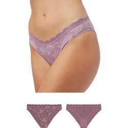 Minerva Γυναικεία Slip με Δαντέλα Λιλά 2Pack 90-81326-886